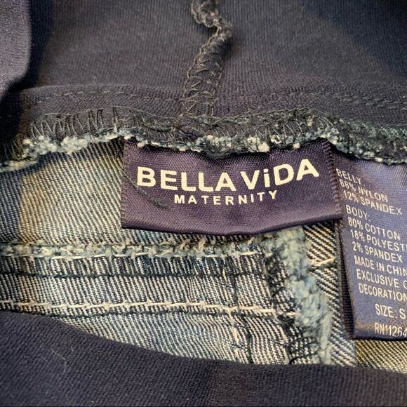 Bella Vida Full Panel Denim Maternity Shorts - Picture 7 of 8